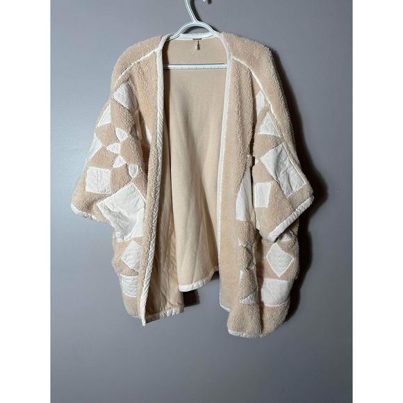 NEW Free People Sherpa Wrap Cardigan Size M - Picture 4 of 7